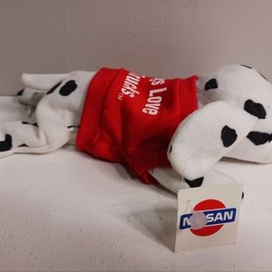 Nissan stuffed 9-in Dalmatian dog with red vest